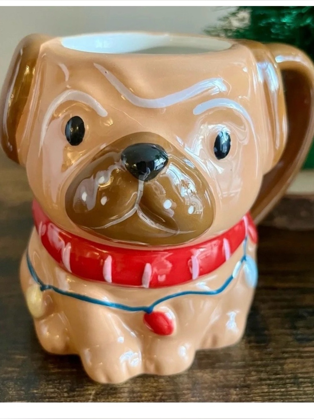 Xmas | Christmas Ceramic Pug Mug for the Holidays